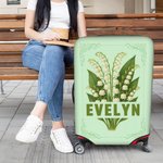 Personligt bagageskydd i flerfärgad blomma passar resväska 18-32 tum med namn Resetillbehör Födelsedagspresent för kvinnor Flickor