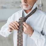 Personalised Funny 1-6 Face Photos Soft Tie with Title Novelty Accessory Father's Day Birthday Gift for Grandpa Dad Man