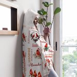 Gepersonaliseerd Een knuffel uit de hemel kardinaal Zachte capuchondeken met naam Herinneringsgeschenk Kerstcadeau voor familie