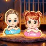 Veilleuse LED en acrylique personnalisée avec le nom de l'enfant Décoration de la maison Cadeau d'anniversaire pour les enfants