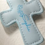 Personalizado Nacimiento Flor PU Cuero Cruz Magnético Marcapáginas Clip con Nombre Material de Lectura Primera Comunión Bautizo Regalo para los ratones de biblioteca cristianos