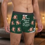 Personalised Funny Face Photo Profile Men's Underwear Boxer Brief with Name Valentine's Day Anniversary Gift for Boyfriend Husband