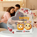 Personalised Rose Match Foodie Couple Heart Acrylic Plaque with Names Dining Room Decor Valentine's Day Anniversary Gift for Couples