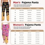 Personalized Ice-Cream 67 Name Multicolor Kid Woman Man Pajama Pants with Drawstring Daily Wear Birthday Gift for Family Friend