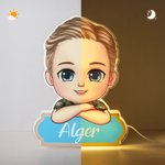 Veilleuse LED en acrylique personnalisée avec le nom de l'enfant Décoration de la maison Cadeau d'anniversaire pour les enfants