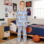 Personalised Six Seven Meme Design Face Photo Multicolor Pyjama Set with Name Birthday Gift for Children