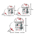 Personalised Rose Match Foodie Couple Heart Acrylic Plaque with Names Dining Room Decor Valentine's Day Anniversary Gift for Couples