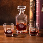 Personalized Officially Retired Not My Problem Whiskey Decanter with Name Bar Accessory Retirement Gift for Men Whiskey Lovers