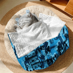 Personalized Camouflage Paw Print Soft Pet Blanket with Name Home Decor Birthday Adoption Anniversary Gift for Pet Owners