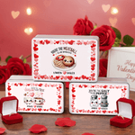 Personalised Funny Food Pattern Food-Grade Metal Biscuit Storage Tin with Name Valentine's Day Birthday Gift for Couple