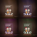 Gepersonaliseerd 4-kleuren Acryl LED Nachtlampje met naam en houten basis Verjaardag Valentijnsdag Verjaardagscadeau voor echtpaar