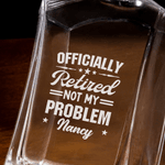 Personalized Whiskey Barware Hexagonal Decanter with Name Father's Day Birthday Gift for Fathers Boyfriends