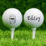 Pelota de golf personalizada en estilo cómic con nombre Regalo de cumpleaños para jugador de golf