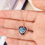 Personalised Birthstone Shield Shape Badge Necklace with Text and Year Dainty Jewellery Class of 2026 Graduation Gift for Graduates Friends Classmates