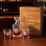 Personalized Officially Retired Not My Problem Whiskey Decanter with Name Bar Accessory Retirement Gift for Men Whiskey Lovers