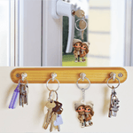 Porte-clés personnalisé en acrylique avec nom et personnage de dessin animé Utilisation quotidienne Cadeau d'anniversaire de la Saint-Valentin pour couple Petit(e) ami(e) Petite amie