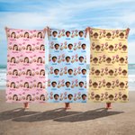 Personalized 67 Meme Oversized Microfiber Beach Towel with Face Photos Beach Party Essential Birthday Gift for Gen Z Teenagers Friends