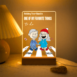 Gepersonaliseerd 4-kleuren Acryl LED Nachtlampje met naam en houten basis Verjaardag Valentijnsdag Verjaardagscadeau voor echtpaar