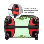 Personligt bagageskydd i flerfärgad blomma passar resväska 18-32 tum med namn Resetillbehör Födelsedagspresent för kvinnor Flickor