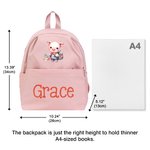 Personalised Cute Cartoon School Animal Multi-Compartment Kid Backpack with Name Back to School Gift for Boys Girls