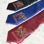 Personalised Knight Badge Initial Tie with Name Anniversary Birthday Father's Day Gift for Man