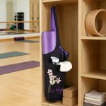 Personalized Birth Flower Large Capacity Canvas Yoga Mat Bag with Name Fitness Accessory Birthday Gift for Women Yoga Lovers