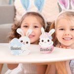 Personalized Multicolor Cute Easter Rabbit Ornament with Name Desk Decor Basket Stuffer Easter Party Gift for Family Kids