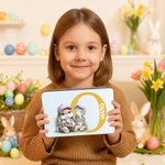 Boîte à biscuits en métal de qualité alimentaire avec nom Cadeau de Pâques pour la famille et les enfants