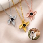 Collana personalizzata con microincisioni di proiezione di foto del fiore dell'amore eterno Gioielli da donna Regalo di compleanno e anniversario per le donne