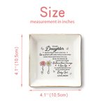 Personalized Crystal Birth Flower Heartfelt Message Ceramic Trinket Jewelry Dish with Name and Text Daily Use Birthday Gift for Girls Women