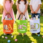 Personalized Glowing Cartoon Cute Bunny Basket with Name and Initial  Easter Party Easter Gift for Kids Family
