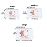 Personalised Birth Flower Cute Bunny Easter Biscuit Tin Box with Name and Initial Easter Party Easter Gift for Children