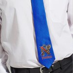 Personalised Knight Badge Initial Tie with Name Anniversary Birthday Father's Day Gift for Man