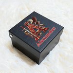 Personalised Knight Badge Initial Tie with Name Anniversary Birthday Father's Day Gift for Man