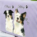 Gepersonaliseerde handgeschilderde aquarel stijl huisdier foto make-up tas met naam dagelijks reizen verjaardagscadeau voor huisdier liefhebbers eigenaren