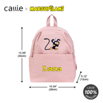 Personlig Marsupilami ryggsäck med flera fack och namn för barn med gul prickig leopard Skolstartspresent för pojkar Flickor | Callie × Marsupilami®