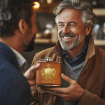 Personifierad Retro Crown Badge Design 6 oz rostfritt stål spritflaska med 3D-effekt Initial och namn Alla hjärtans dag Födelsedagspresent till make