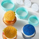 Personalizzato 3D stampato Orso Elefante Giraffa Design Fondant Cookie Cutter Timbro con nome Baby Shower Party Gift per il bambino Baby