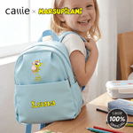 Personlig Marsupilami ryggsäck med flera fack och namn för barn med gul prickig leopard Skolstartspresent för pojkar Flickor | Callie × Marsupilami®