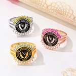 Personalised Birthstone Initial Graduation Signet Ring with Year and Text Graduation Keepsake Gift for University Graduates