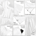 Personalised Star 1-4 Face Photos Checkerboard Pattern Pyjama Set with Name Daily Wear Birthday Gift for Grandma Mom Woman Pet Lover