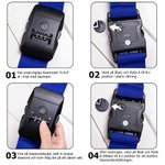 Personligt justerbart broderi namnbagagerem för 20in - 28in resväska Resor Viktig födelsedagspresent för reseälskare