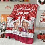 Personalised Pyjama Cartoon Couple Face Photo Multicolor Soft Throw Blanket with Name and Text Home Decor Christmas Gift for Family Couples