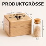 Personalisierte magnetische Haustier Holz Gedenkbox mit Foto Engelsflügel und Fell-Aufbewahrungsflasche Verlust Erinnerung Geschenk für Tierbesitzer