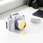 Personalised 3D Printed Camera Shape Business Card Holder Plaque with Name Desk Decor Birthday Gift for Photographers Photography Enthusiasts