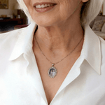 Personalized Photo Pendant Necklace with Engraved Text Dainty Jewelry Mother's Day Anniversary Birthday Gift for Women