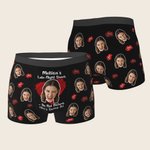 Personalised Funny Face Photo Brief Boxer Men's Underwear with Name Valentine's Day Anniversary Birthday Gift for Husband Boyfriend