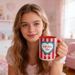 Personalized Self Love Clue Heart 11 oz 15 oz Ceramic Mug with Name and Coaster Valentine's Day Birthday Gift for Her Him