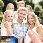 Personalisierte wasserdichte Fotoaufkleber Etiketten Geschenkdekoration Geburtstagsparty Begünstigungen für Familie Freunde