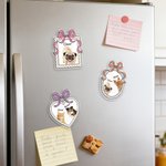 Personalisierte Aquarell 1-3 Haustier Fotos Bogen Rahmen Acryl Kühlschrank Magnet mit Namen Home Decor Haustier Party Geburtstag Geschenk für Tierbesitzer Liebhaber